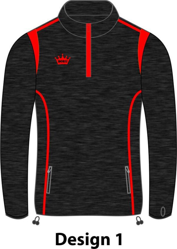 Fleece lined Quarter Zip Tops Design 1