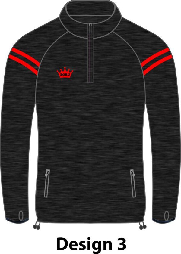 Fleece lined Quarter Zip Tops Design 3