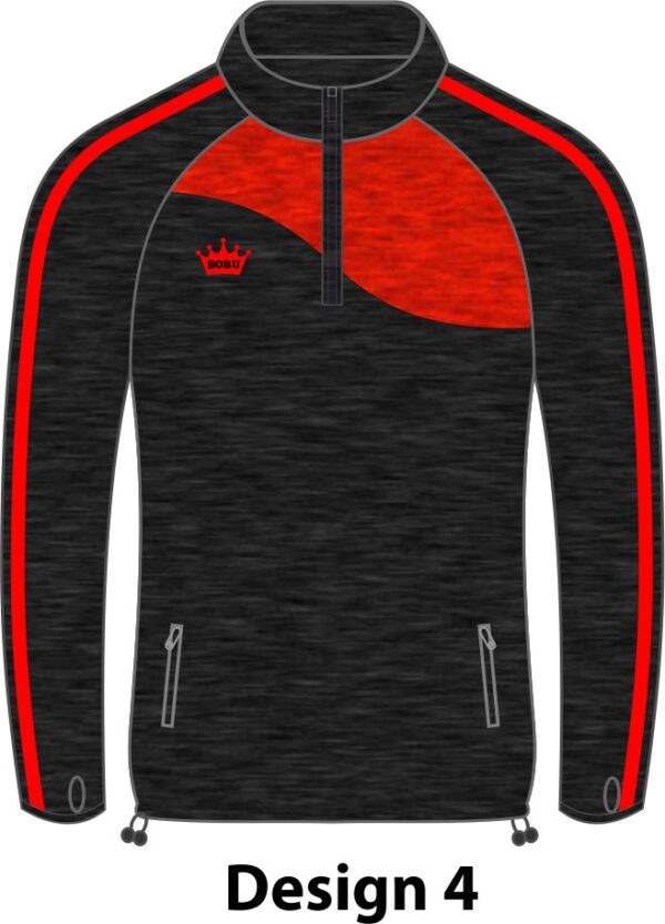 Fleece lined Quarter Zip Tops Design 4