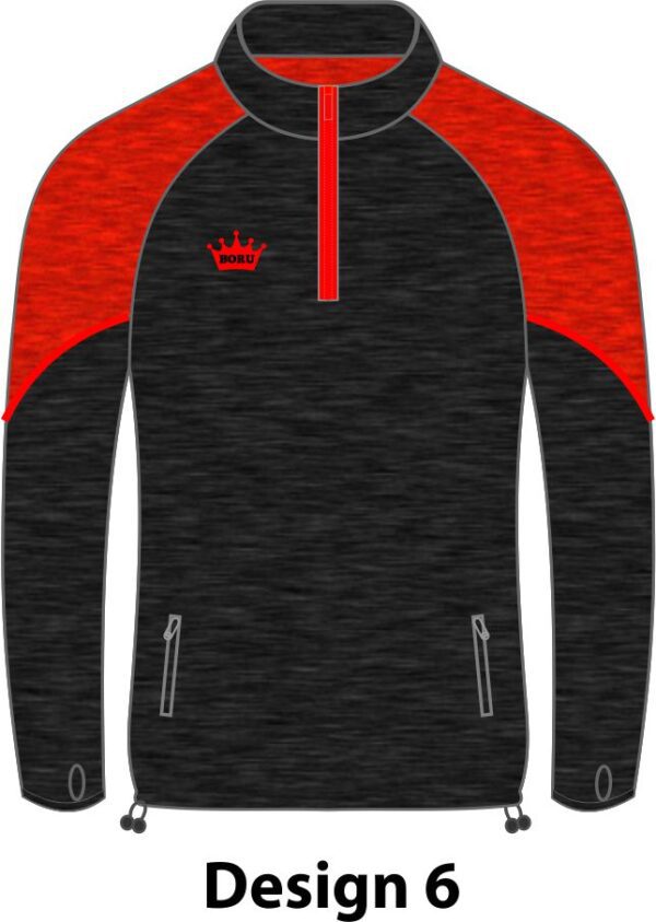 Fleece lined Quarter Zip Tops Design 6