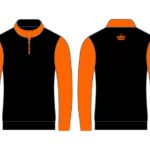 Golf Half Zip Top black and orabge - Boru Sports Shop