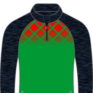 Half ZipTop 3 - Mel Navy/Green/Red - Sports Clothing Ireland
