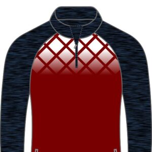 Half ZipTop 7 -Mel Navy/Red/Black - Sportwear Ireland - Boru Sports Shop
