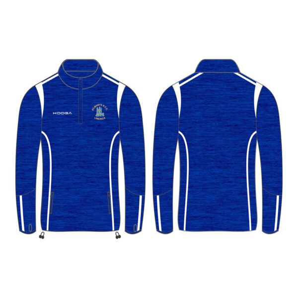 ST MARY'S RFC HALF ZIP TOP - FRONT AND BACK - Rugby Clothing - Boru Sports Shop