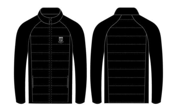 Scariff RFC Hybrid Softshell Jacket - front and back - Boru Shop