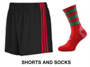 shorts and socks