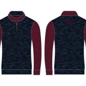 Sportswear for men - Golf Half Zip Top Blue - front and back - Boru Sports Shop