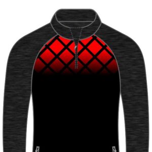 Sportswear Half ZipTop 10 - Mel Charcoal/Red/Black - Boru Sports Shop
