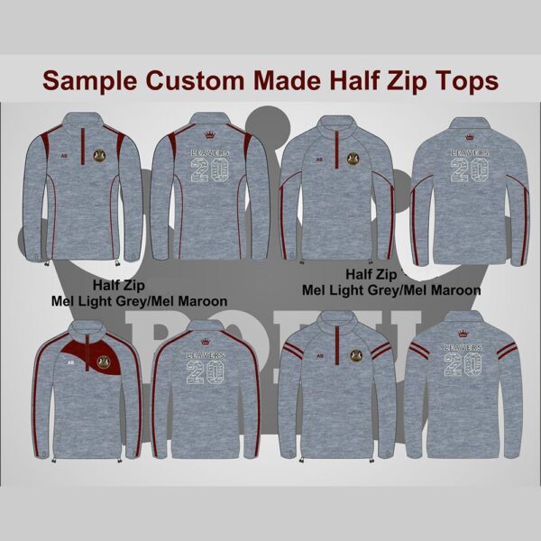 Sample Custom Made Half-Zip Tops - Boru Sports Shop