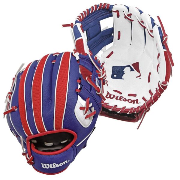 red white and blue catchers mitt