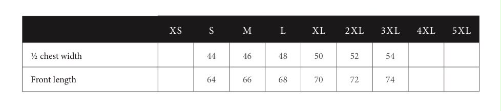 Clare Pickleball Ladies Vest SIZE CHART